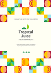 热带果汁海报模板
