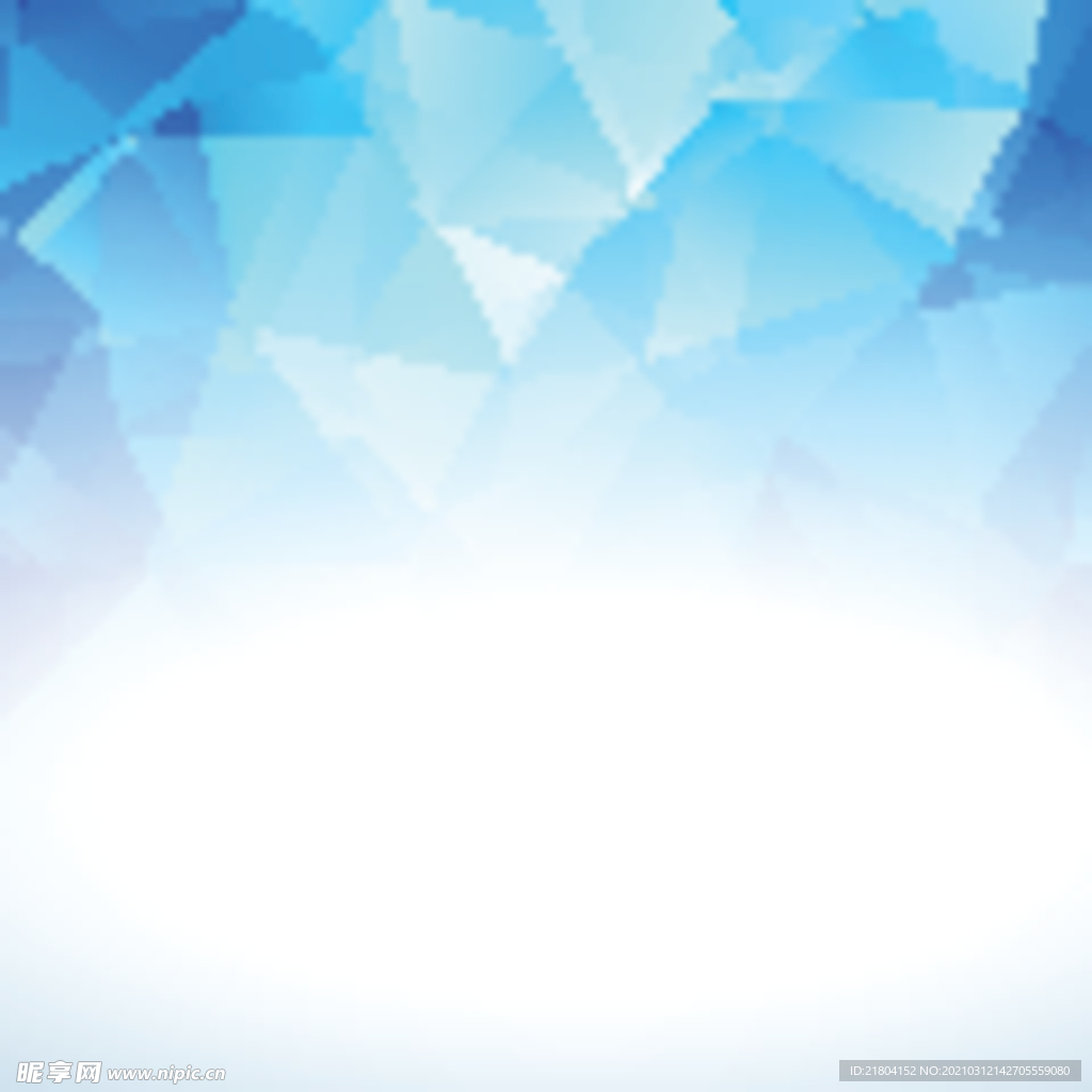 蓝色矢量多边形立体水晶现代背景