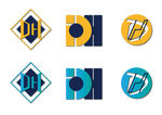 DH 字母 logo