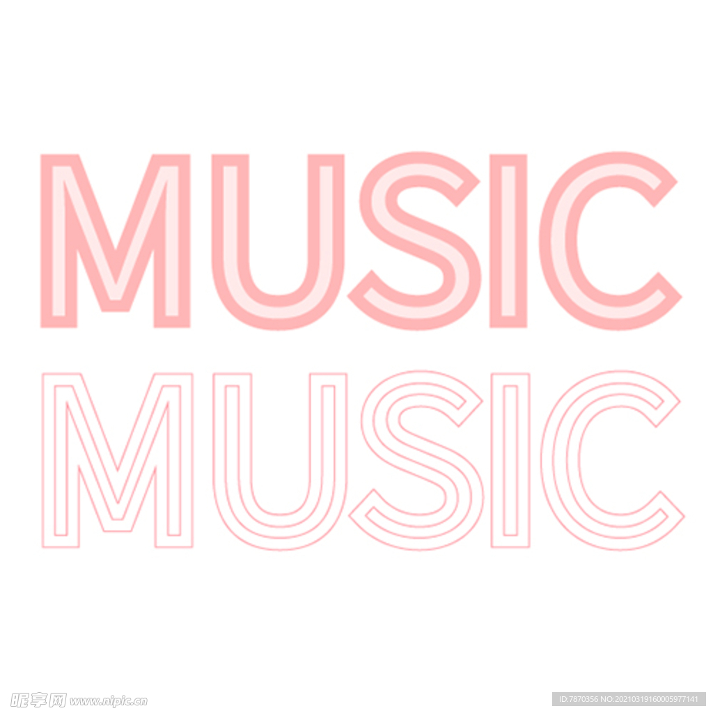 线条粉色MUSIC