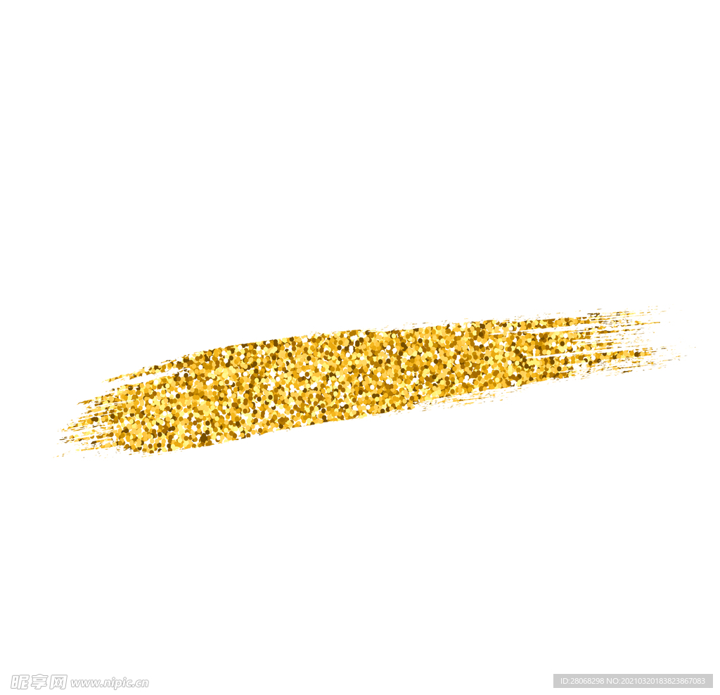 金色黄金装饰笔触元素