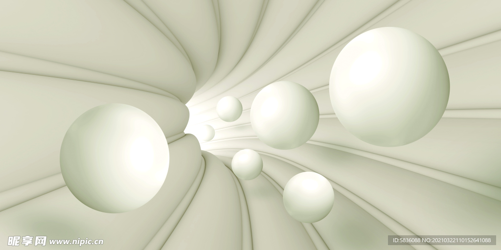 3d立体空间球体穿梭隧道模型图