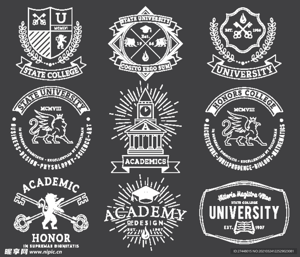 大学徽标图标