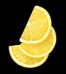 黄色柠檬切片透明免抠素材