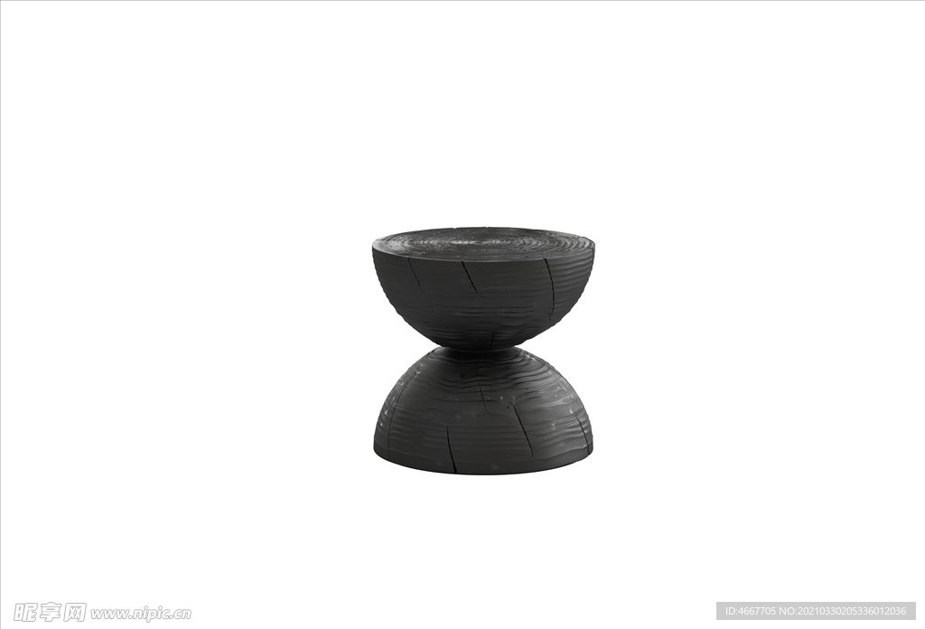 3D凳子模型 皮墩家具