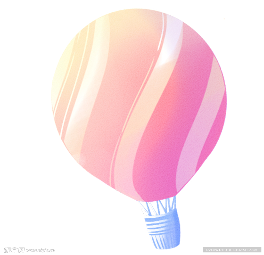 漂亮的粉色热气球