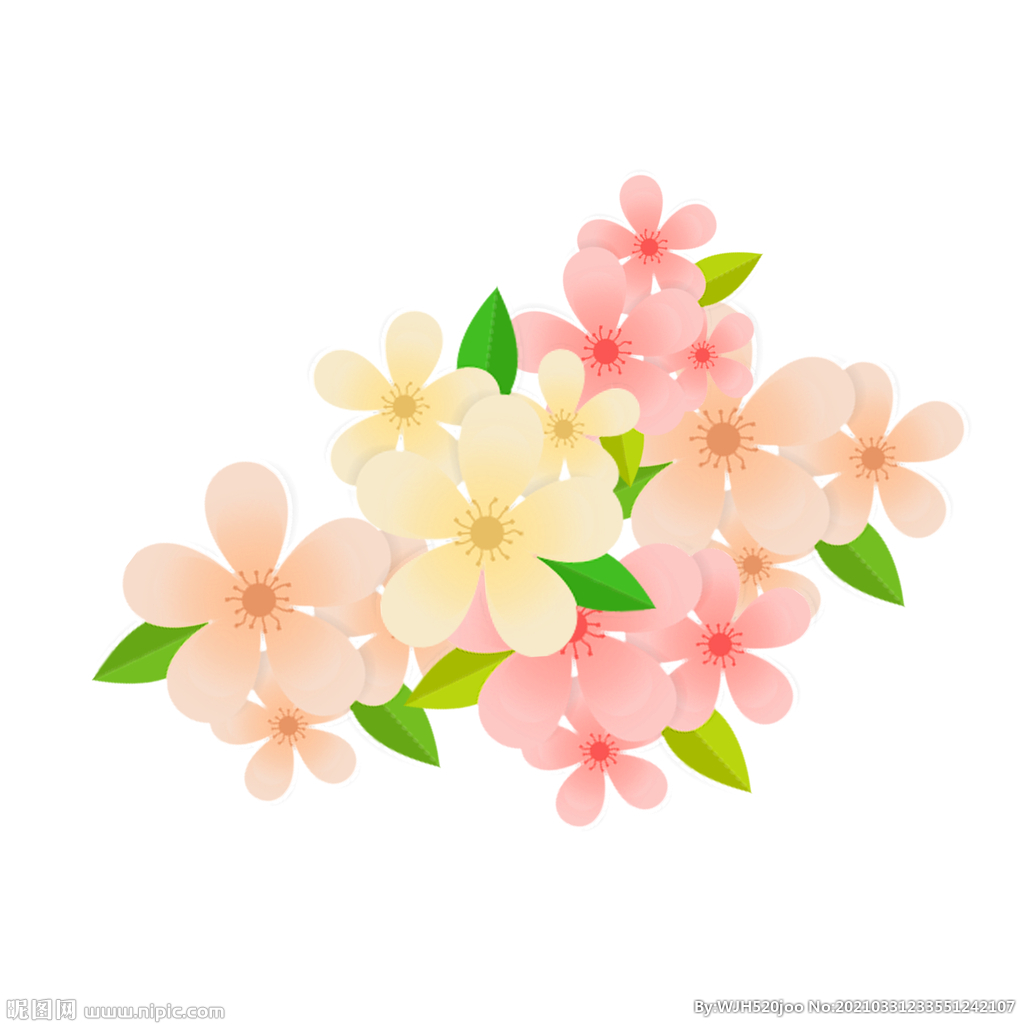 植物装饰樱花花朵元素