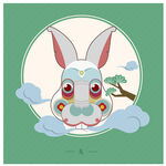 生肖插画兔子.