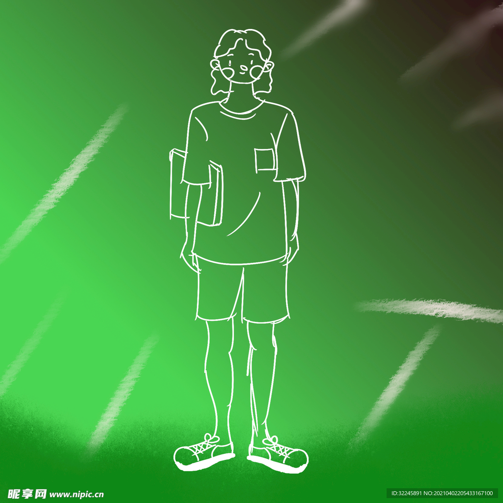小女孩線稿