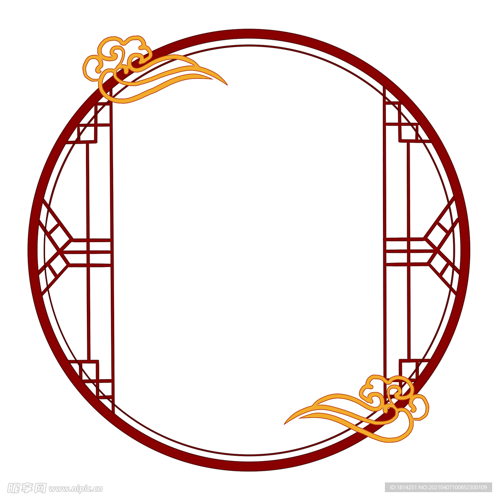 古典中國風(fēng)圓形窗格