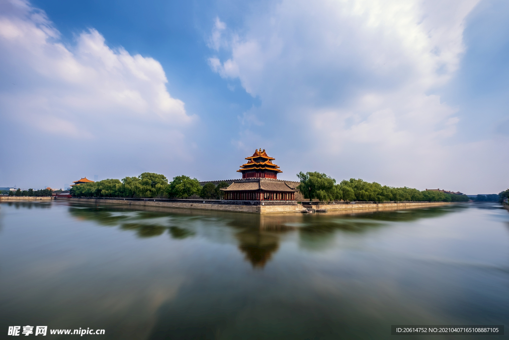 美麗的護城河風景