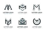 M字母创意logo商标设计