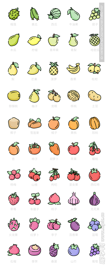 水果蔬菜插画