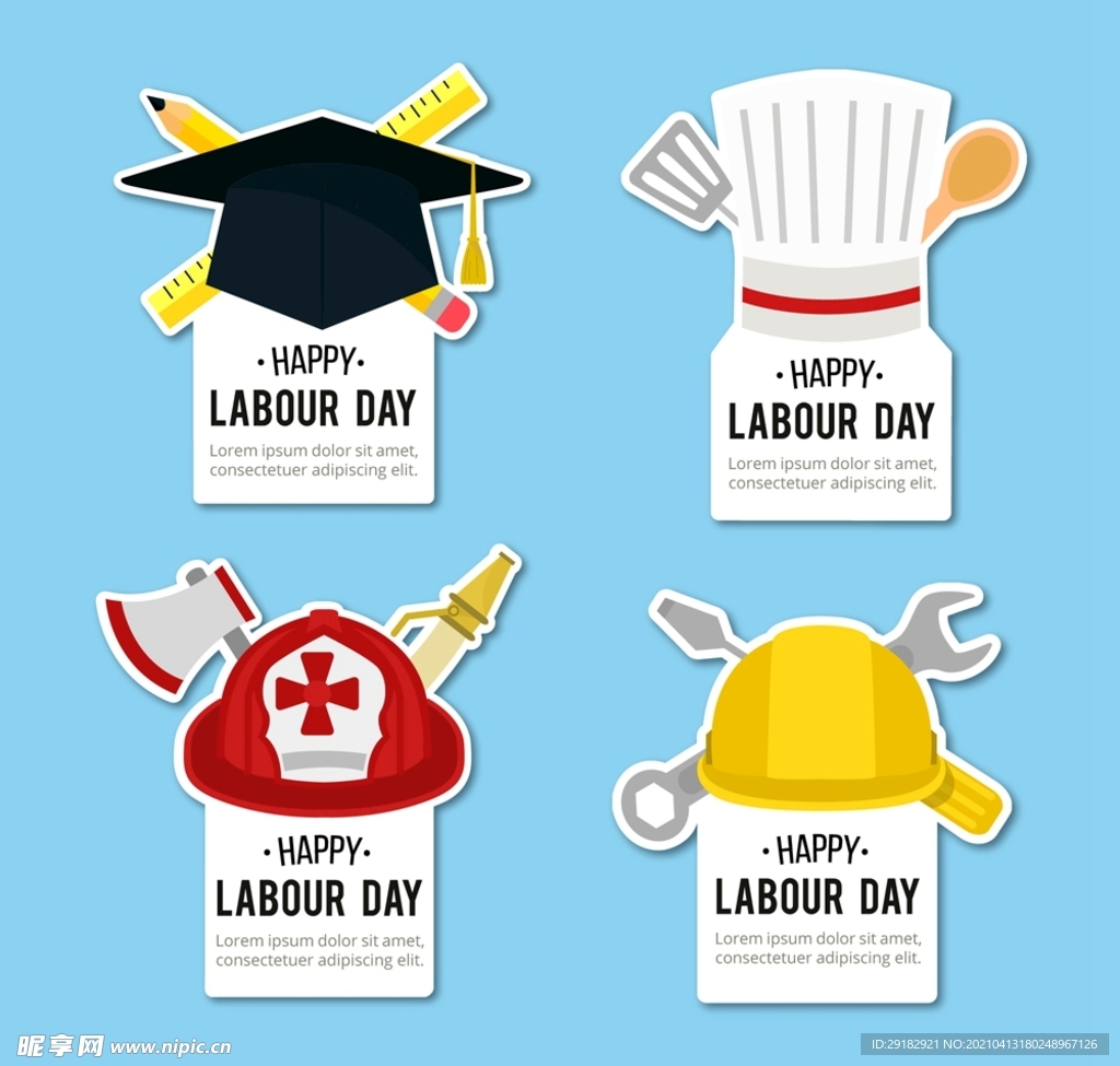 劳动节帽子标签