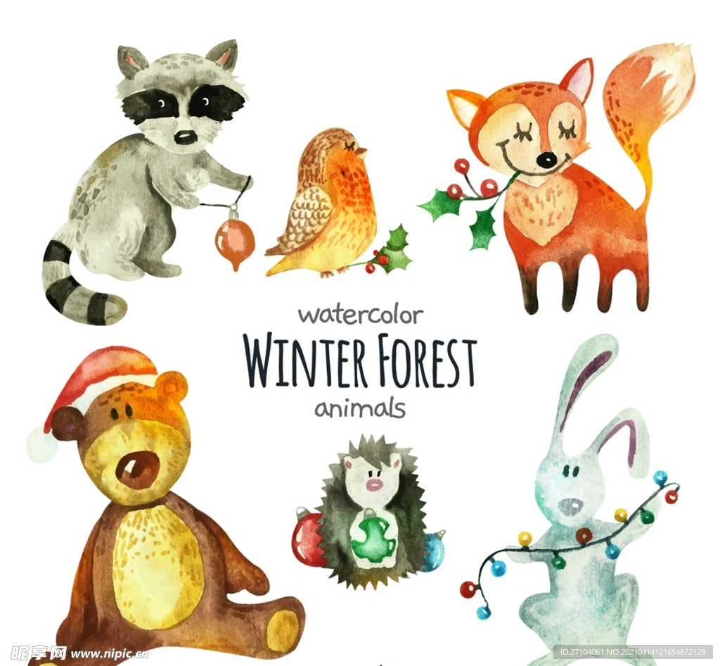 冬季森林动物