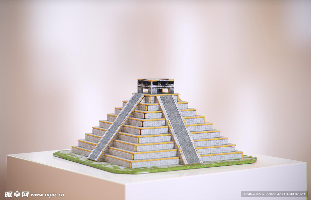 玛雅金字塔模型 金字塔积木玩具
