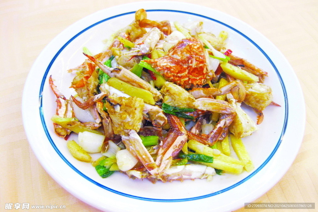 蔥姜炒花蟹