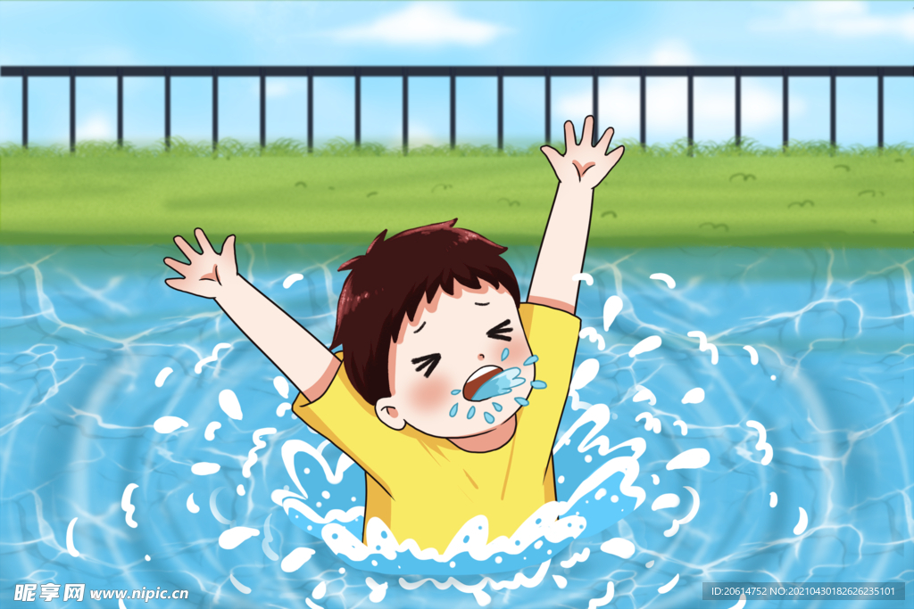 溺水的小孩