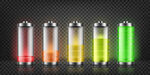 低能耗节能彩色发光电池矢量素材