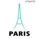 巴黎铁塔徽标矢量