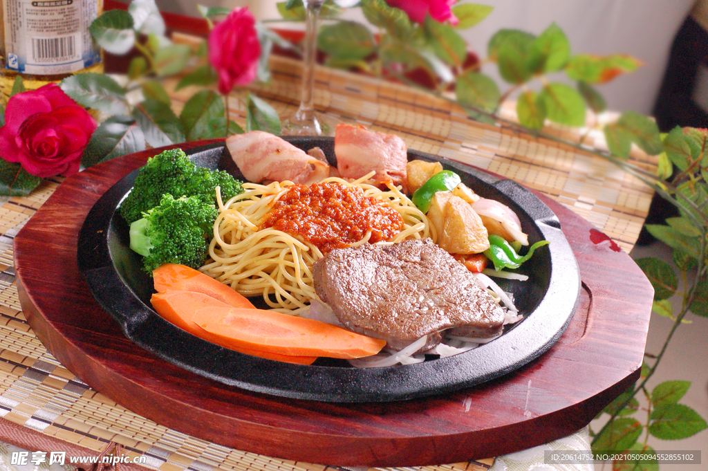 精致的牛排美食