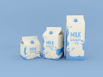 牛奶包装样机(效果图模板)