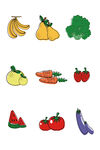 手绘水果蔬菜