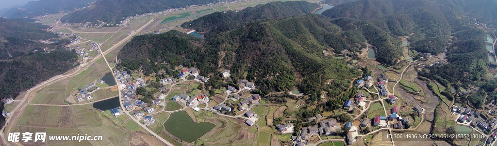 韶山乡村田园风光大全景航拍