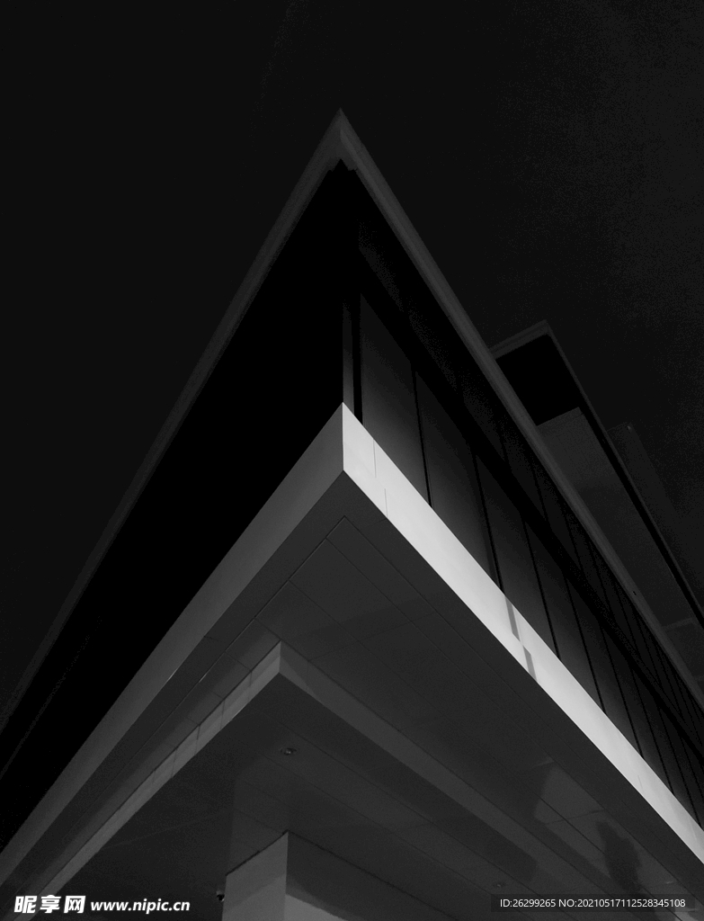 商务科技黑白建筑背景