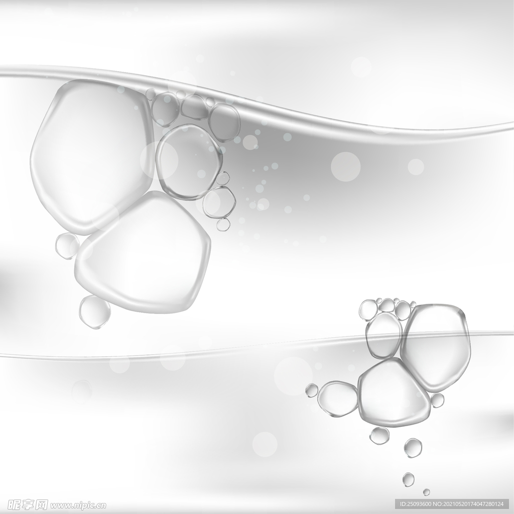 透明白色水泡