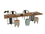 茶桌书桌3d模型 