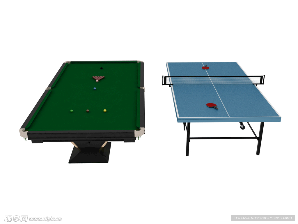 乒乓球台球桌3d模型