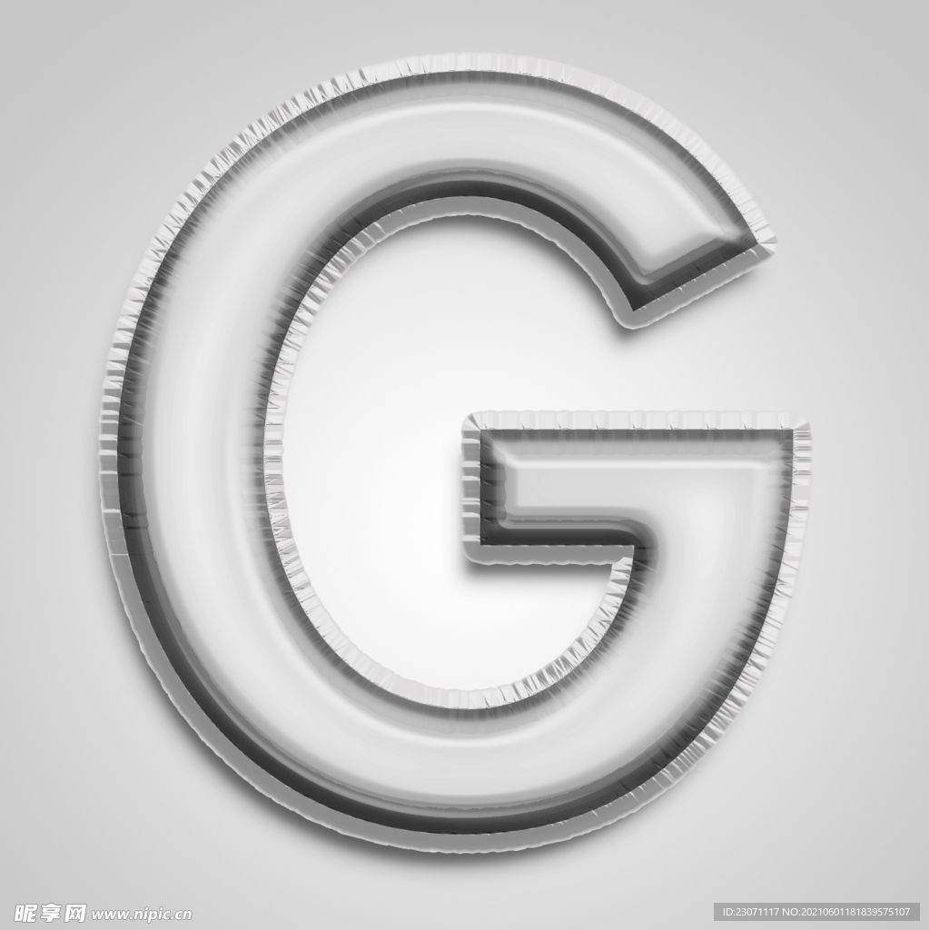 金属字母G