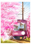 水彩风景 樱花列车绘画步骤分享