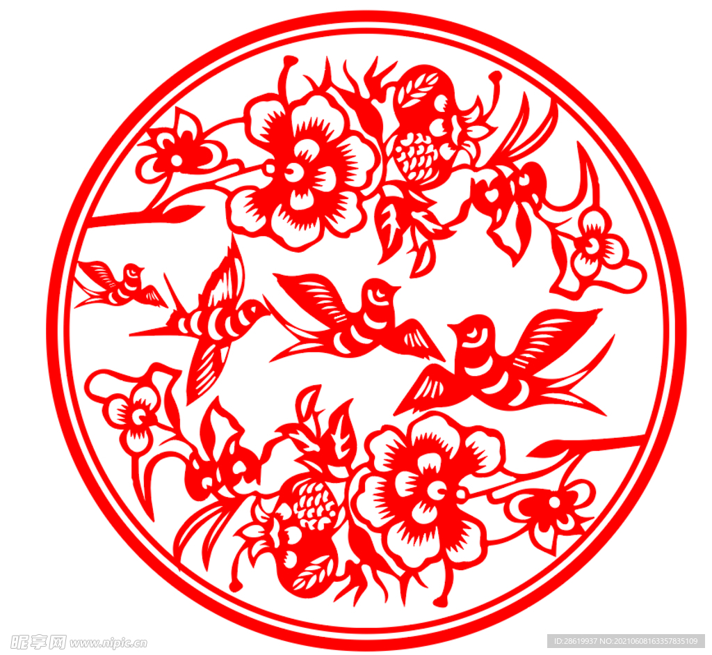 中國風窗花剪紙