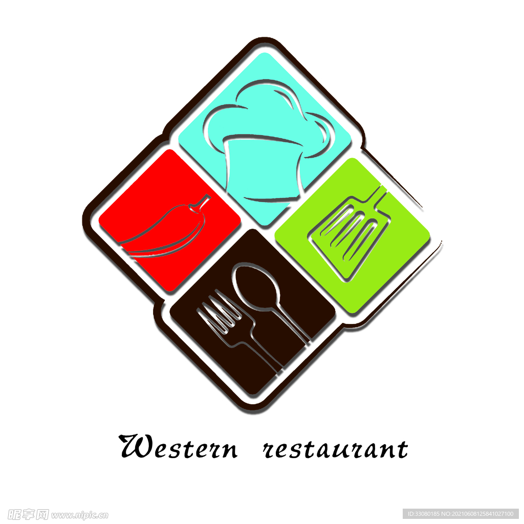 西餐厅logo饮食标志