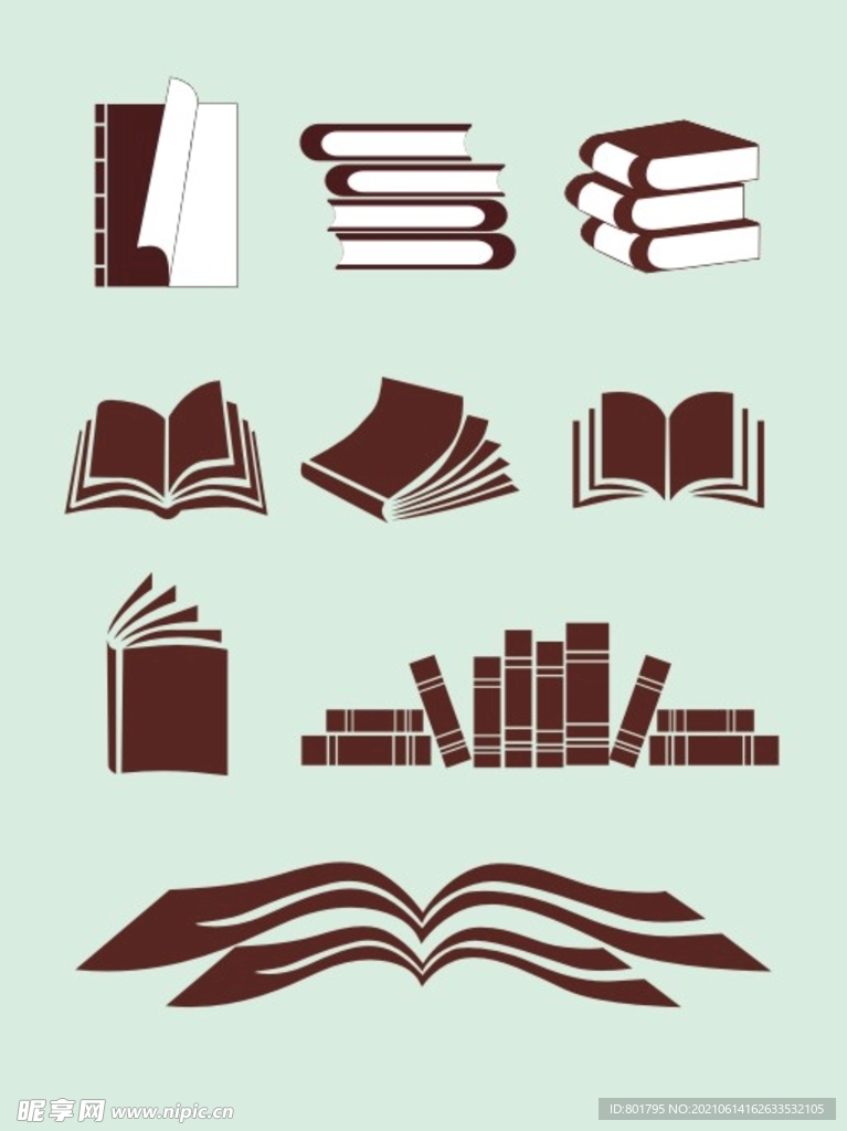 矢量图书书籍 学生用品
