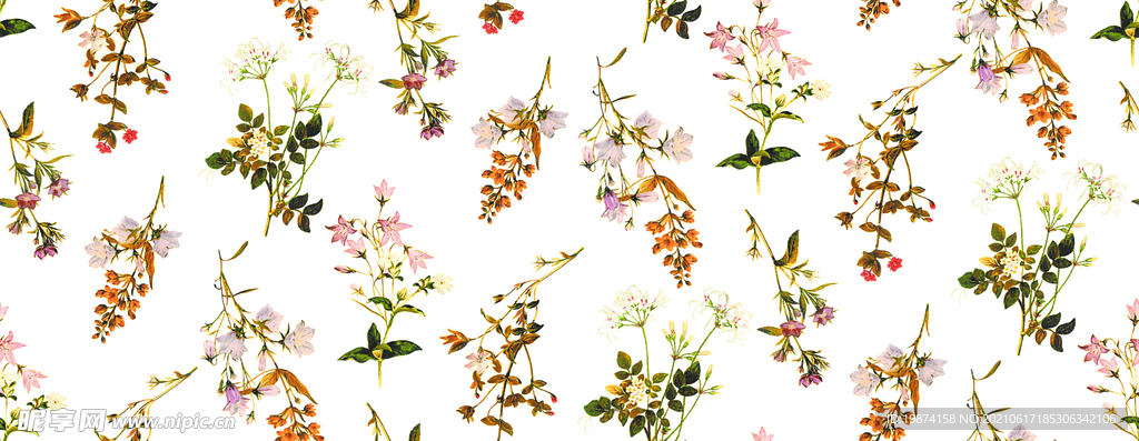 花朵數(shù)碼印花四方位