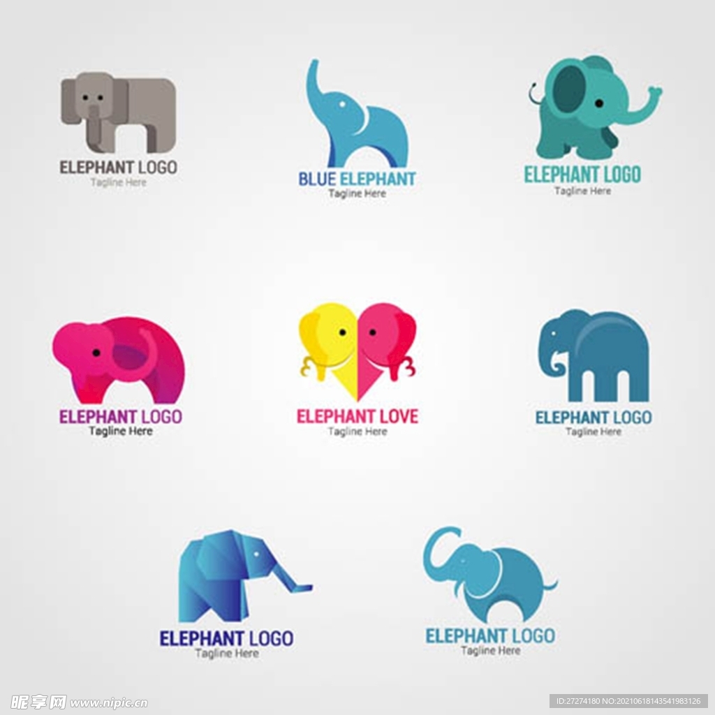 大象标志矢量