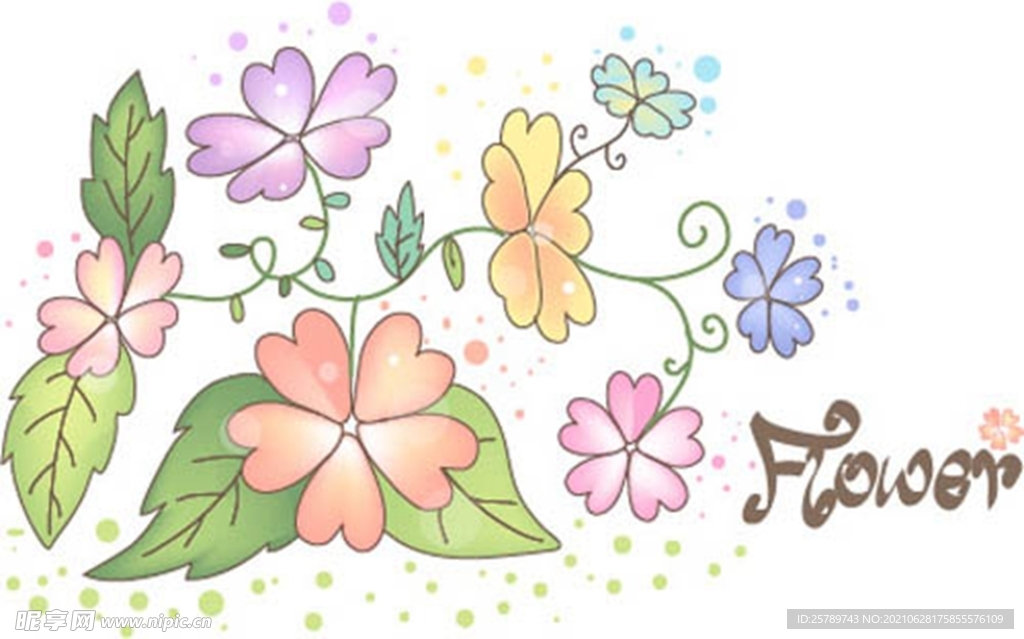 素描花朵植物图案