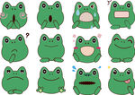 矢量青蛙表情包