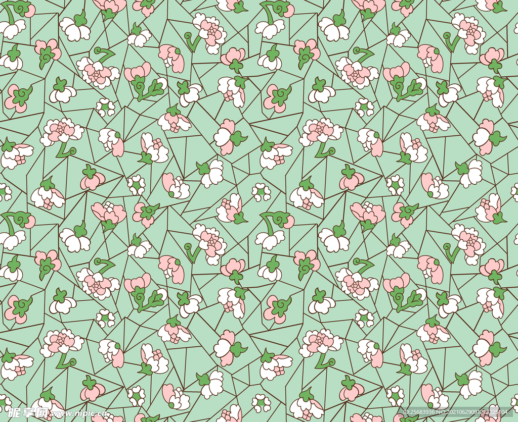 線條小花