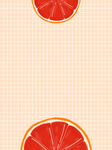手绘水果西柚小清新柚子网格背景