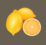 原创手绘清新柠檬水果