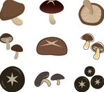 矢量香菇蘑菇