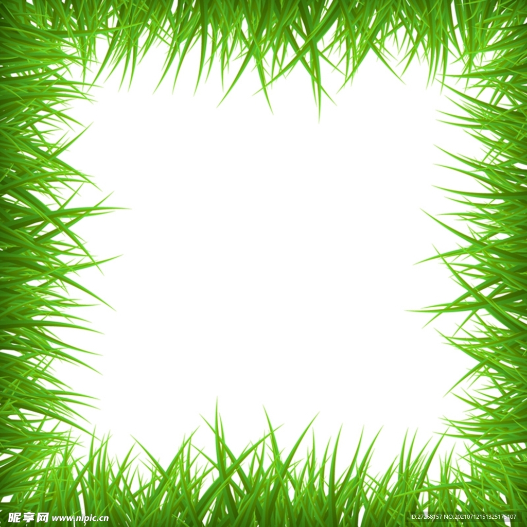 绿草空白框架背景