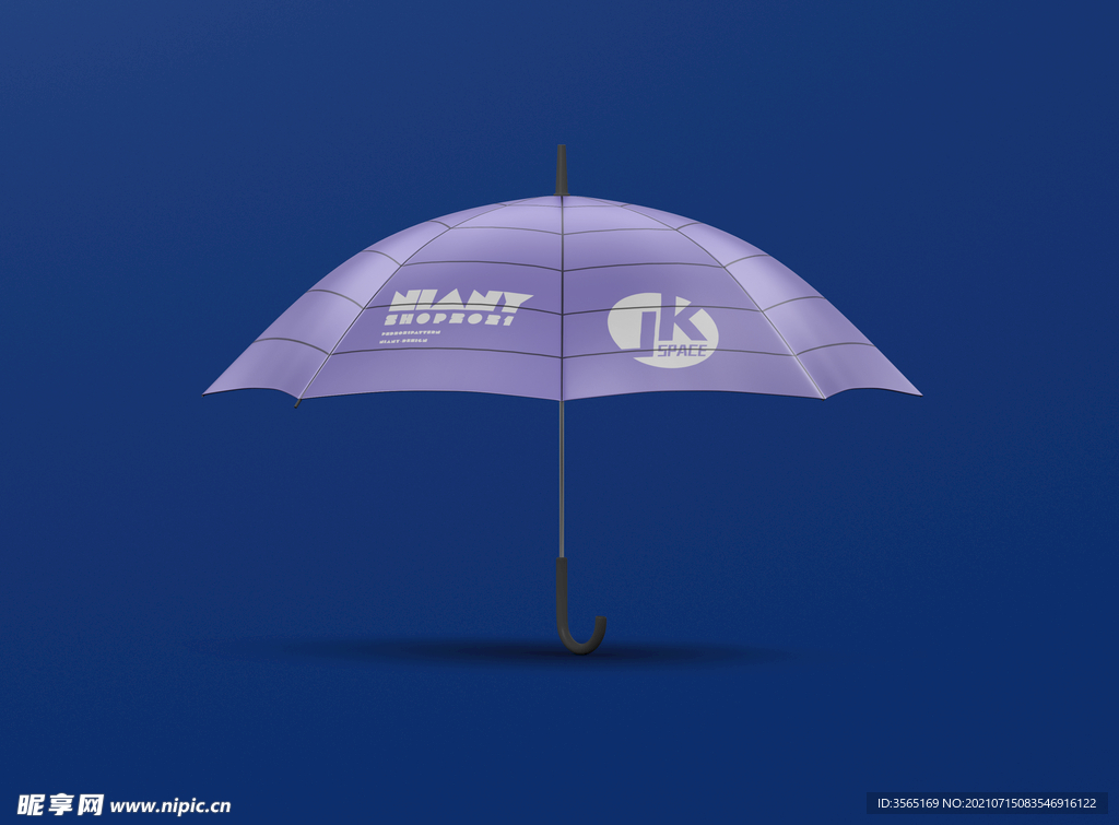 太阳伞雨伞广告伞样机贴图模板