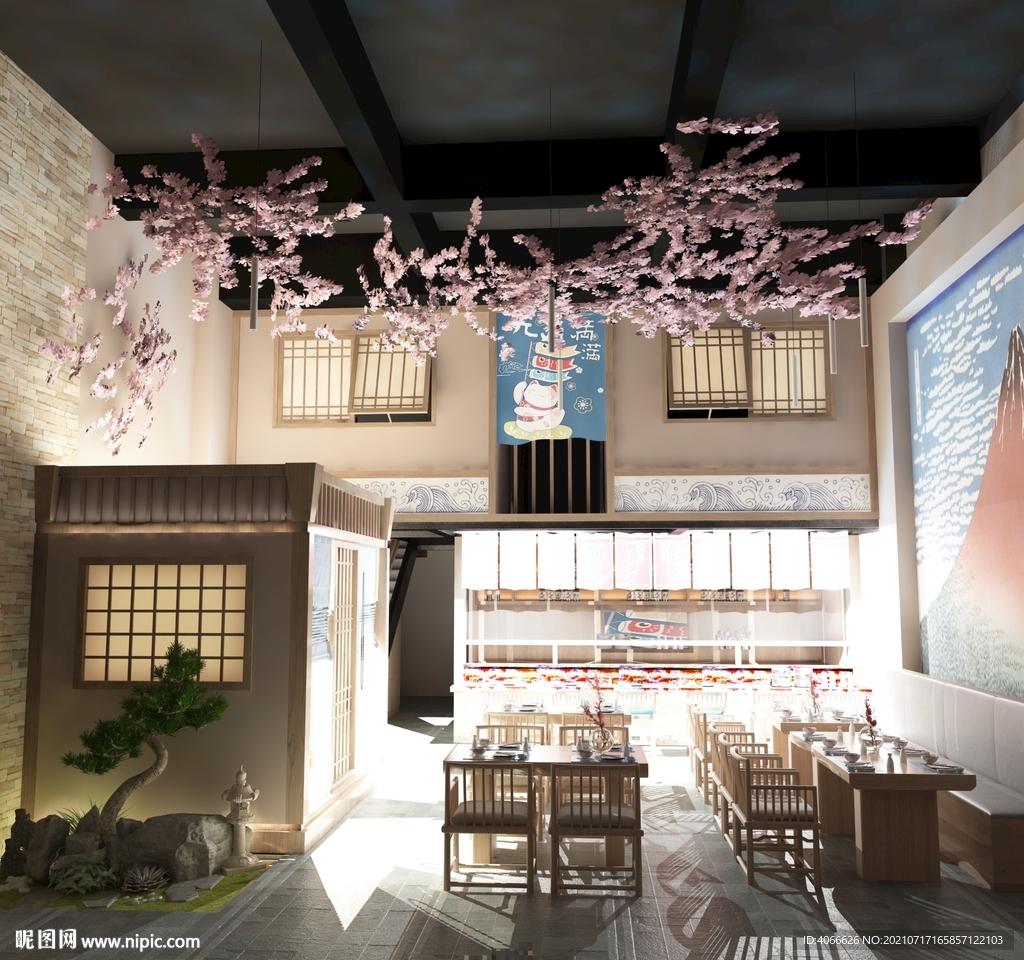 日式壽司店3d模型