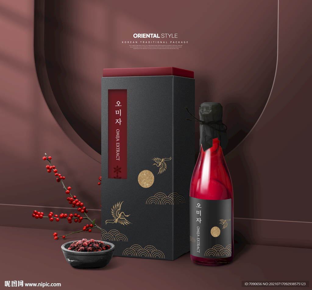 新中式茶叶白酒包装海报   