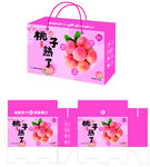 桃子包装盒平面图